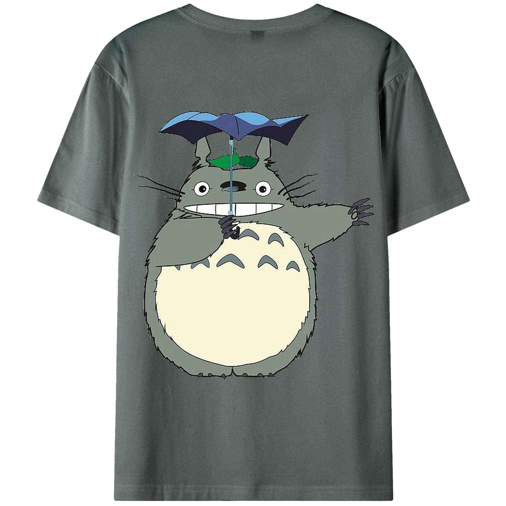 （画像用） となりのトトロ 草壁メイ 草壁サツキ My Neighbor Totoro Satsuki Kusakabe Mei Kusakabe 綿100％ メンズ半袖Tシャツ（バックプリント） 通気性